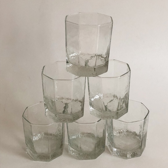 Libbey Other - 6 VTG Libbey Double Old Fashioned Octagon Facets